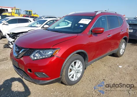 2016 Nissan Rogue Sv z USA, uszkodzony, nr VIN KNMAT2MT4GP656067